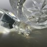 Купить Флакон парфюмерный винтажный, декорирован резным декором, хрусталь, гранение, резьба, СССР, 1970-1990 гг.