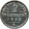 Купить Германия, Пруссия 2 пфеннига 1868 B