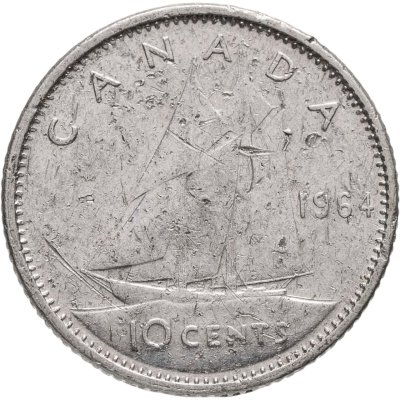 купить Канада 10 центов (cents) 1964