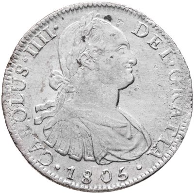 купить Вице-королевство Новая Испания 8 реалов 1805 Карл IV