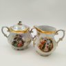 Купить Набор кофейный "Мадонна" (кофейник, сахарница, молочник), фарфор, люстр, деколь, золочение, Oscar Schlegelmilch, ГДР, 1953-1972 гг.