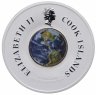Купить Острова Кука 1 доллар 2008 "1-й человек в открытом космосе. Юрий Гагарин"