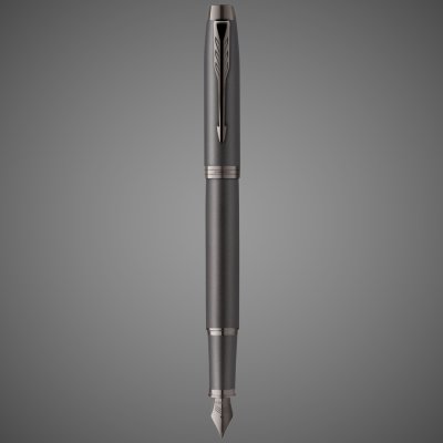 купить Перьевая ручка Parker IM Professionals Monochrome Titanium, перо:F/M, цвет чернил: blue, в подарочной упаковке., Лаки и смолы: лак, латунь, 2026 г.