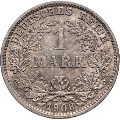 купить Германия (Германская Империя) 1 марка 1908 E знак монетного двора: "E" - Мульденхюттен