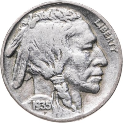купить США 5 центов (cents) 1935 Buffalo Nickel Без отметки монетного двора