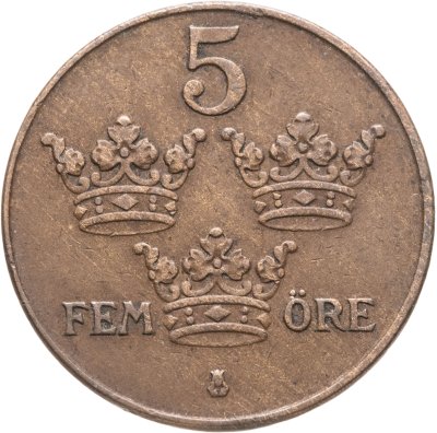 купить Швеция 5 эре (ore) 1930