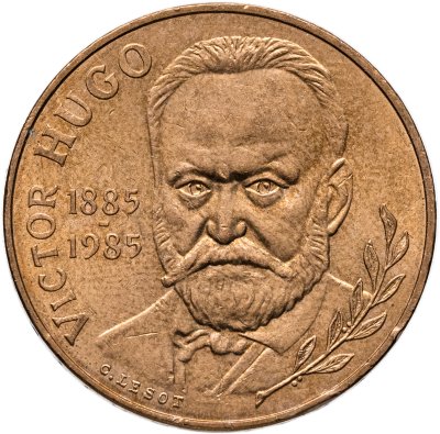 купить Франция 10 франков (francs) 1985 "100 лет со дня смерти Виктора Гюго"
