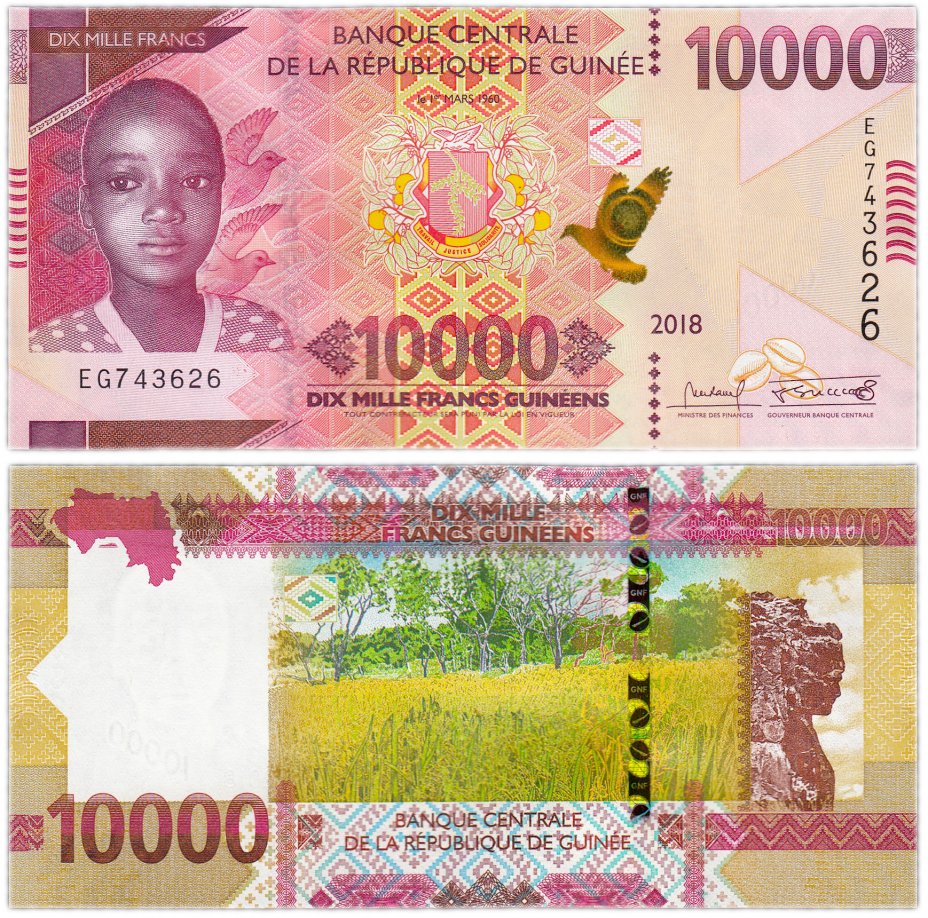 купить Гвинея 10000 франков 2018(2019) (Pick **)
