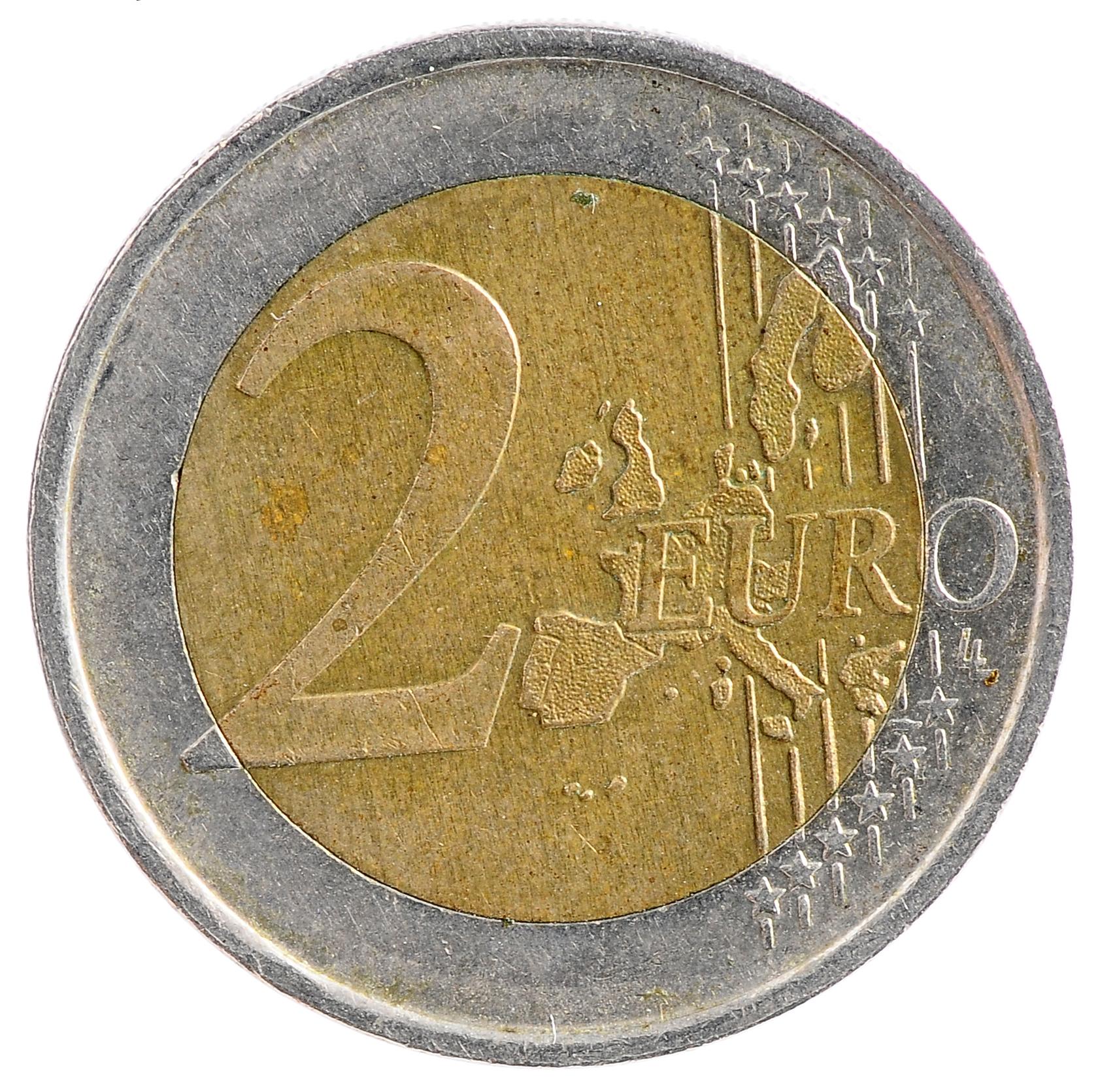 Евро 2001 год. 2 Euro монета. 2 Евро 2001. Монета 2 евро 2001 года. 2 Евро Испания 2001.