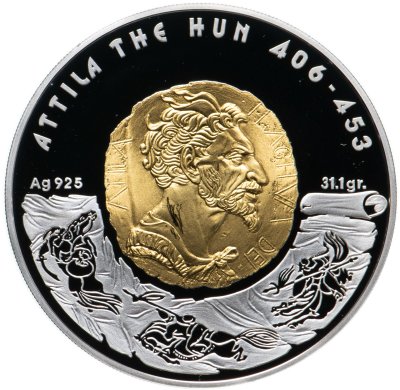 купить Казахстан 100 тенге 2009 Proof «Великие полководцы - Аттила хан»