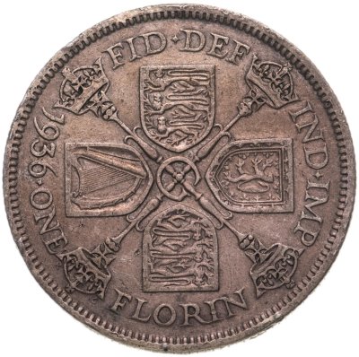 купить Великобритания 1 флорин 1936