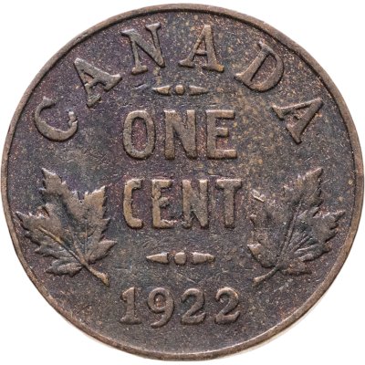 купить Канада 1 цент (cent) 1922