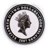 Купить Острова Кука 2 доллара 2007 Proof "8 марта - международный женский день" в  футляре  с сертификатом