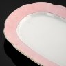 Купить Блюдо овальной формы с фигурным бортом и каймой розового цвета, фаянс, крытье, золочение, фабрика Августа Фрейденрейха в г. Коло (August Freudenreich), Польша, 1880-1904 гг.