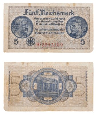 купить Германия 5 марок 1939-1945