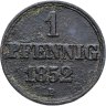 Купить Ганновер 1 пфенниг 1852