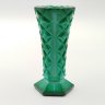 Купить Ваза миниатюрная для небольшого букета зеленого оттенка, стекло, (малахитовое стекло), Чехословакия, 1950-1980 гг.