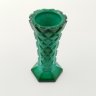 Купить Ваза миниатюрная для небольшого букета зеленого оттенка, стекло, (малахитовое стекло), Чехословакия, 1950-1980 гг.