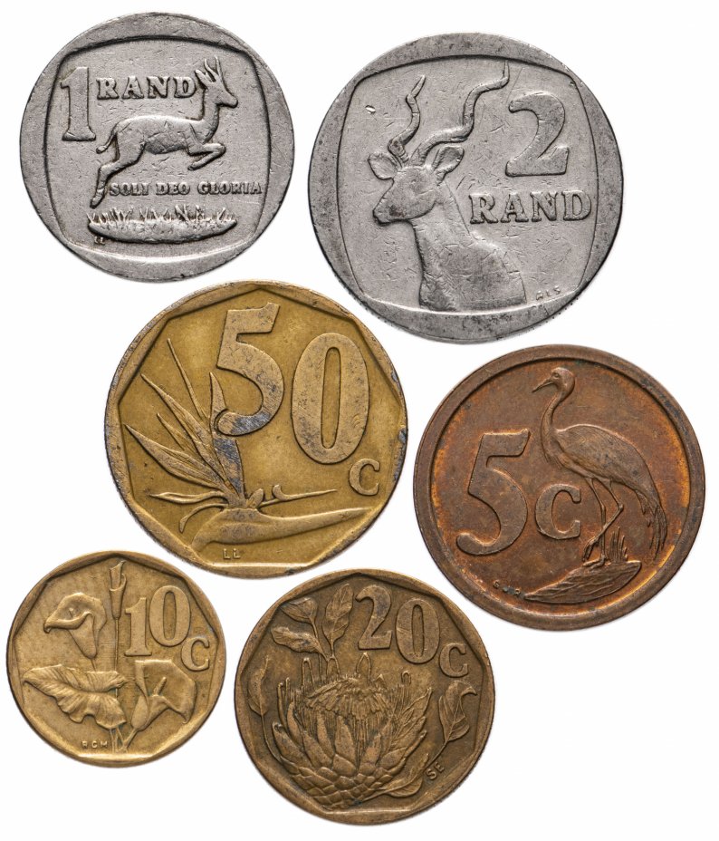 купить ЮАР набор монет 1989-1996 (6 монет)