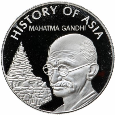 купить Острова Кука 1 доллар 2004 История Азии - Махатма Ганди