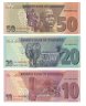 Купить Зимбабве - набор  10 + 20 + 50 долларов 2020 года - ФАУНА гибрид Новинка