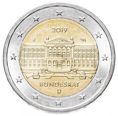 купить Германия 2 евро 2019 Бундесрат двор J