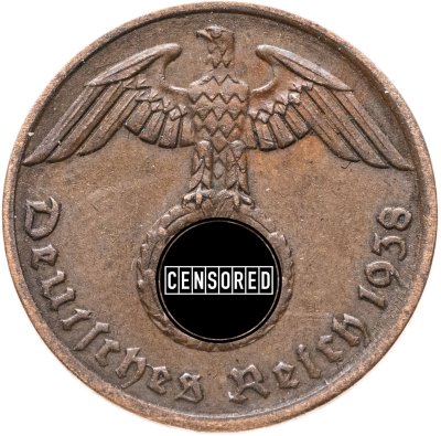 купить Германия, Третий рейх 1 рейхспфенниг (reichspfennig) 1938, знак монетного двора А - Берлин