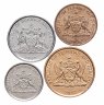 Купить Тринидад и Тобаго набор 4 монеты 1976 - 2017 год 1, 5, 10 и 25 центов