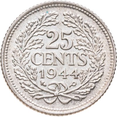 купить Нидерланды 25 центов (cents) 1944