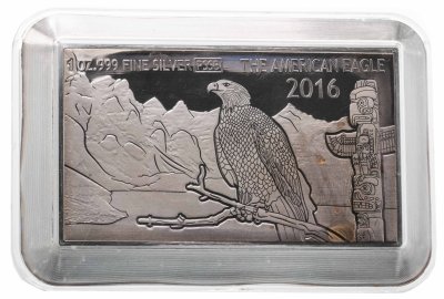 купить Остров Фиджи 1 доллар 2016 "Американский орел" [серебро 999 31.1 грамм]