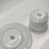 Купить Чайная пара с декором в виде растительных гирлянд, фарфор, деколь, золочение, Winterling Marktleuthen Bavaria, Германия, 1950-1970 гг.