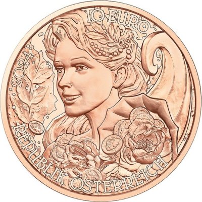 купить Австрия 10 евро 2024 Язык цветов - Пион