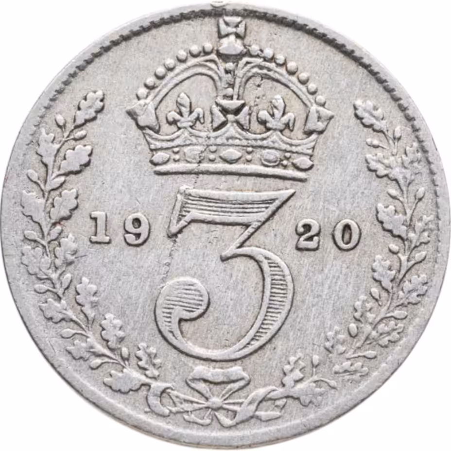 купить Великобритания 3 пенса (pence) 1920