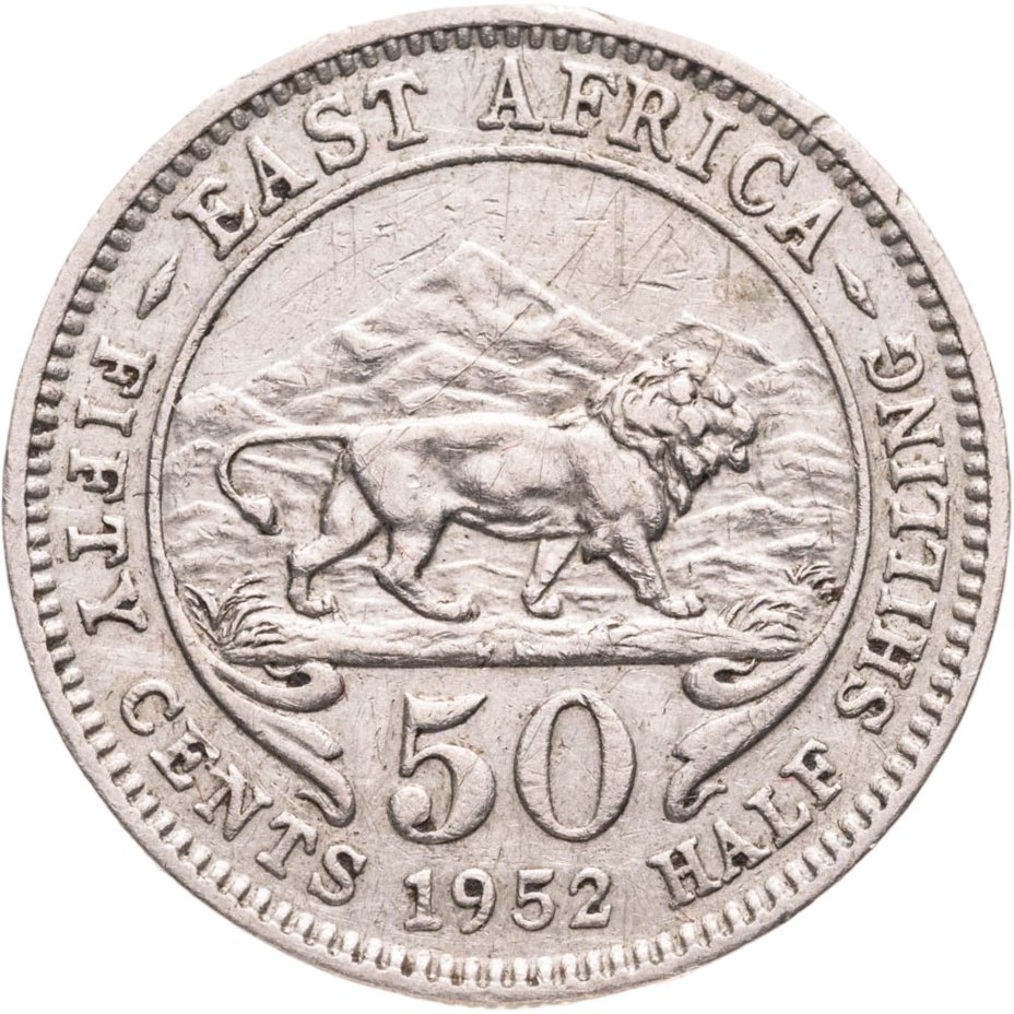 Купить Британская Восточная Африка 50 центов (cents) 1952