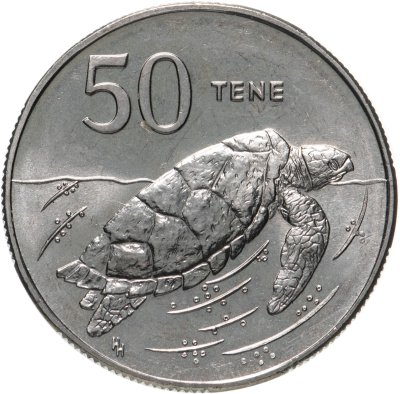 купить Острова Кука 50 тене (центов) 1992 Морская черепаха (Бисса)