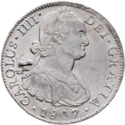 купить Вице-королевство Новая Испания 8 реалов 1807 Карл IV