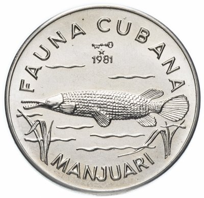 купить Куба 1 песо (peso) 1981 "Фауна Кубы - Гигантский сарган"