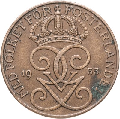 купить Швеция 5 эре (ore) 1935