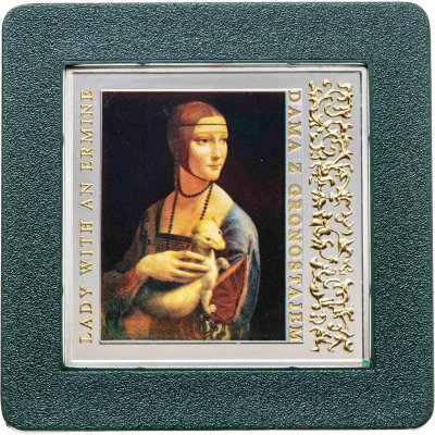 купить Остров Ниуэ 1 доллар 2012 "Шедевры живописи - Дама с горностаем", в футляре с сертификатом