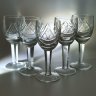 Купить Набор из 5-ти рюмок с резным геометрическим декором, хрусталь, алмазная грань, СССР, 1970-1990 гг.
