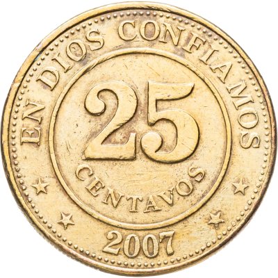 купить Никарагуа 25 сентаво (centavos) 2007