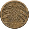 Купить Германия 5 рентенпфеннигов (rentenpfennig) 1924 E  знак монетного двора "E" — Мульденхюттен