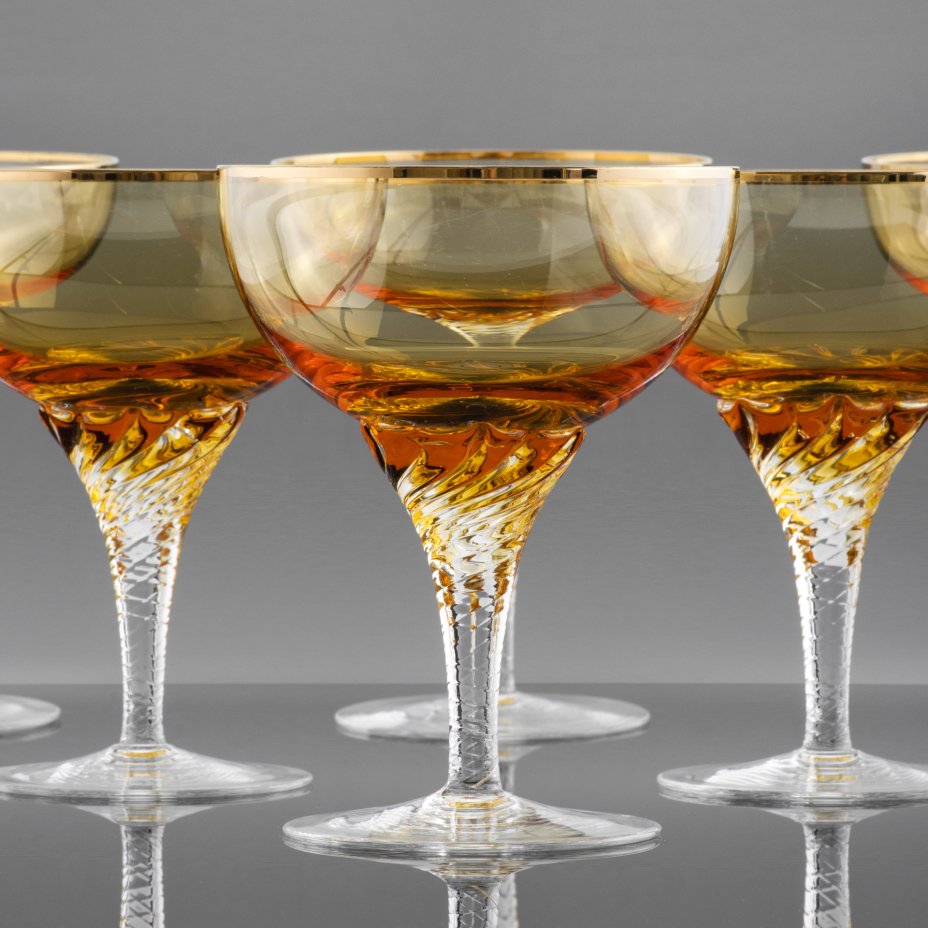бокалы 6шт "золотой альянс" 3. Rona harmony бокалы. шесть фужеров от rona с позолотой. бокалы для шампанского. хрустальные бокалы с позолотой.