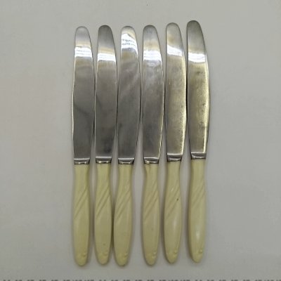 купить Набор из 6 столовых ножей, металл, пластик, СССР, 1960-1980 гг.