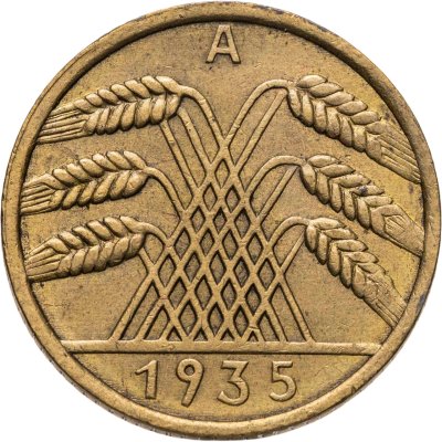 купить Германия 10 рейхспфеннигов (reichspfennig) 1935 A знак монетного двора "A" — Берлин