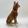 Купить Статуэтка "Сидящая овчарка", фаянс, аэрография, Западная Европа, 1960-1990 гг.