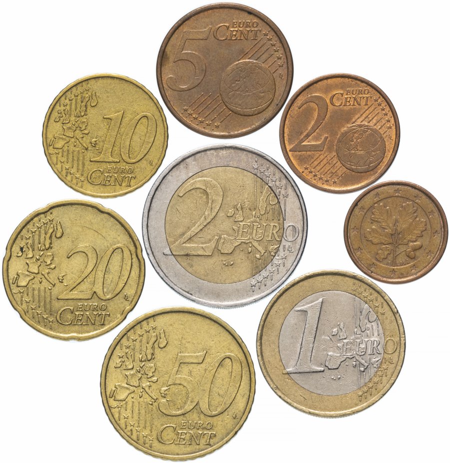 купить Германия полный годовой набор 2002 двор F (8 монет, из обращения)