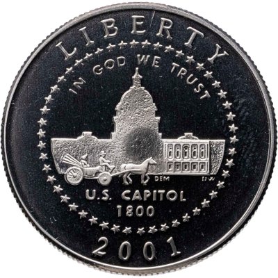 купить США 1/2 доллара (dollars) 2001 "Центр посетителей капитолия США"