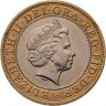 Купить Великобритания 2 фунта (pounds) 2002 "XVII Игры Федерации Содружества наций - флаг Шотландии"