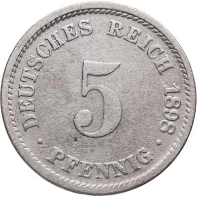 купить Германия 5 пфеннигов (pfennig) 1898 D знак монетного двора: "D" - Мюнхен